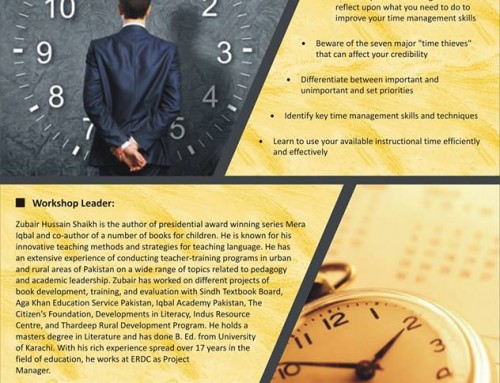 Two-day workshop on TIME MANAGEMENT FOR TEACHERS